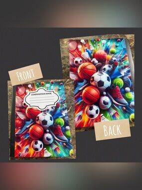 Multi-Color Sports Composition Book for Kids